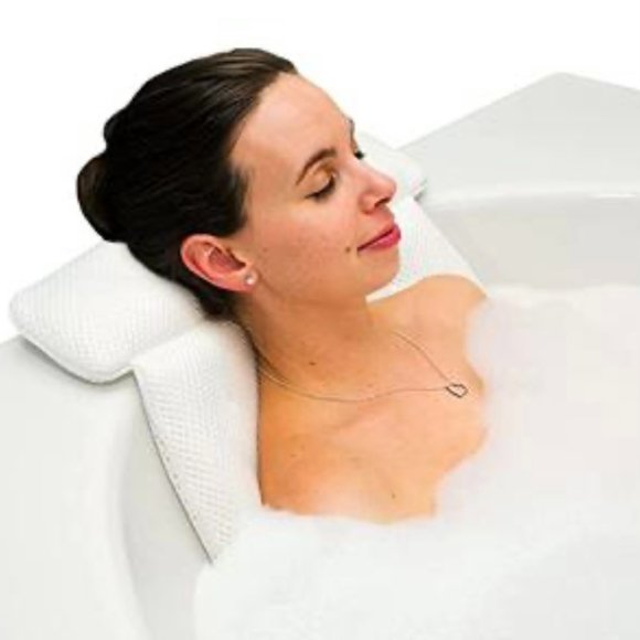 2 NEW Bathtub Pillow Bath Pillow for Tub, Soft Elastic Bath Pillow for Tub Neck - Picture 3 of 6